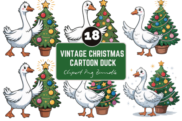 Christmas Cartoon Duck Clipart Bundle Review