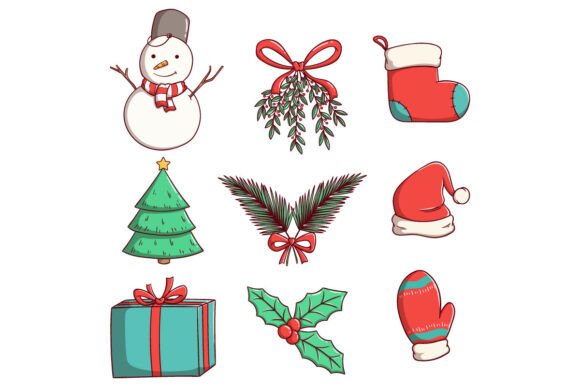 Christmas Doodle Elements & Illustrations