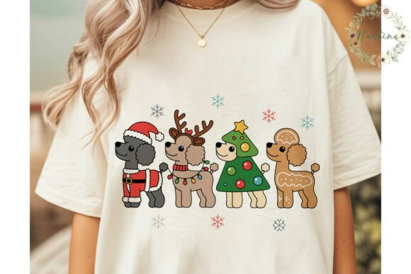 Christmas Poodle Dogs PNG Clipart & Illustrations Review