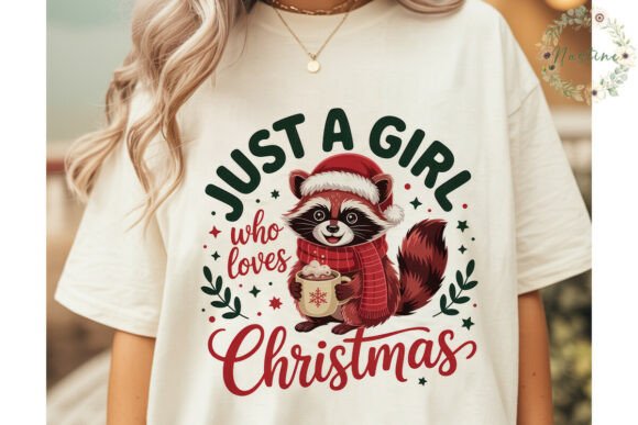Christmas Raccoon Festive PNG Clipart for Illustrations