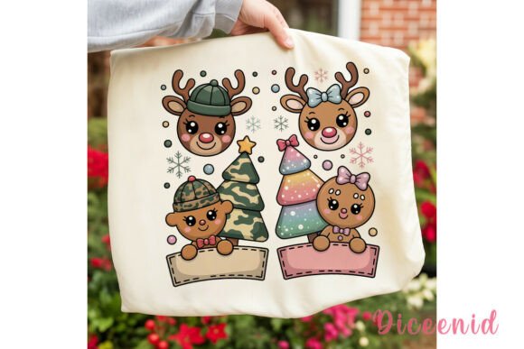 Christmas Reindeer Gingerbread PNG Illustrations