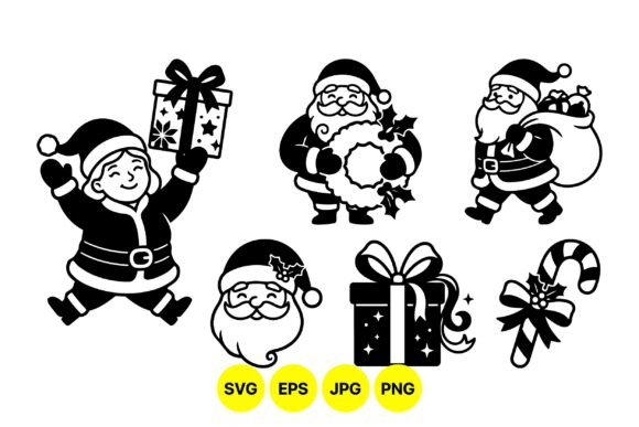 Christmas Santa Clipart Collection Illustrations Review