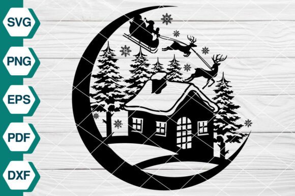 Christmas Scene SVG, Merry Christmas-582 Illustrations