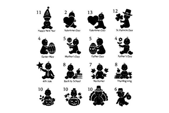 Christmas Tree Silhouette Designs for Ho Illustrations