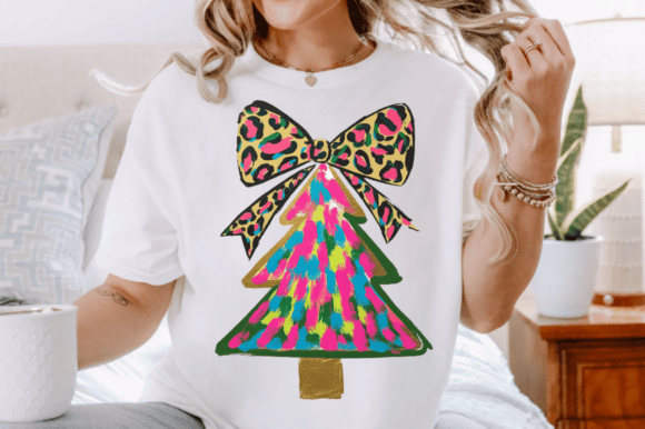 Colorful Christmas Tree T-shirt, Leopard Review