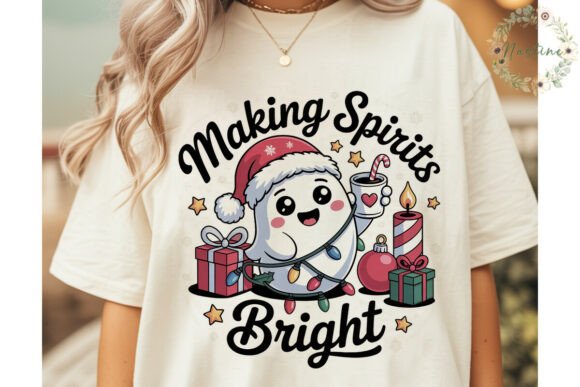 Cute Ghost Christmas Lights PNG Clipart Review