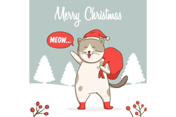 Cute Santa Cat Carrying Christmas Gifts Review