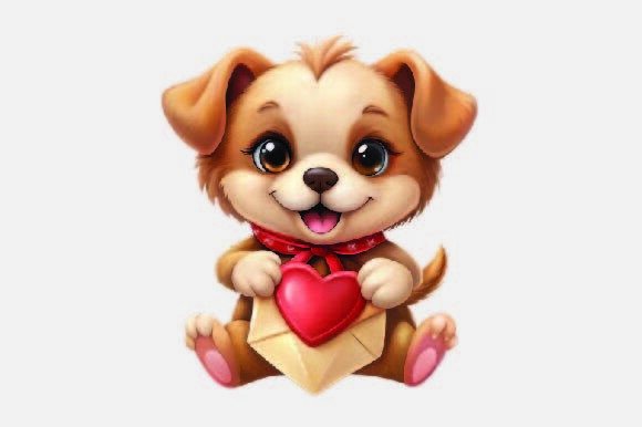 Dog Love Christmas PNG & Illustrations