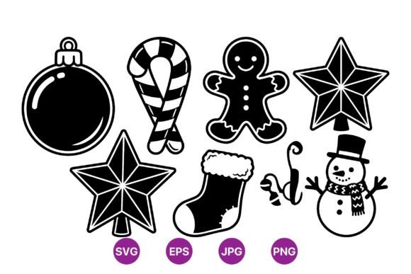 Festive Christmas SVG Clipart Set & Illustrations