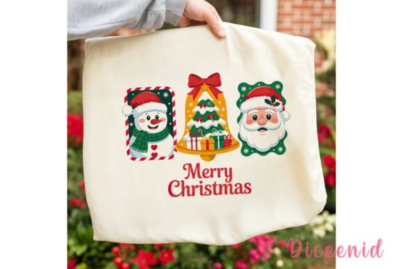 Festive Christmas Trio PNG Clipart & Illustrations