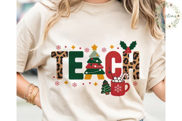 Leopard Christmas TEACH PNG Clipart & Illustrations