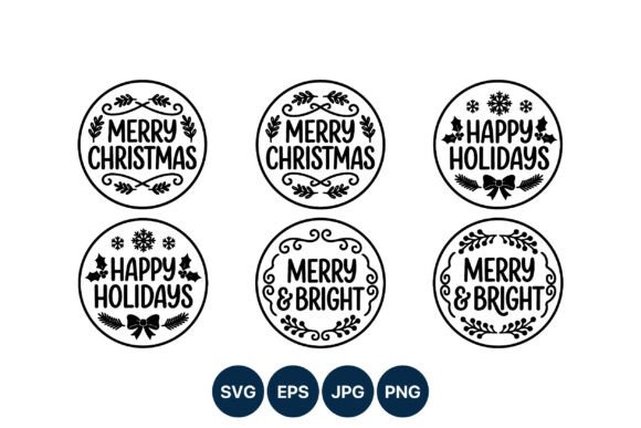 Merry Christmas Happy Holidays Holiday Illustrations Review