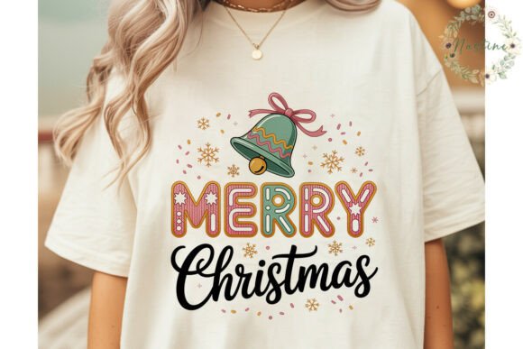 Merry Christmas Knitted Bell PNG Clipart