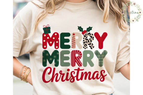 Merry Christmas Typography PNG Clipart for Illustrations