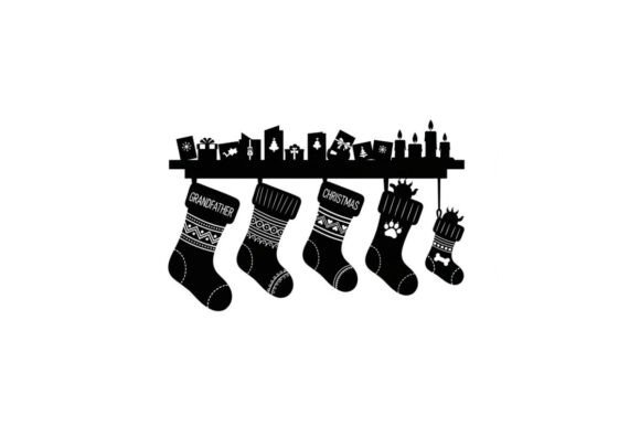 Review: Christmas Socks Hanging on a City Skylin Illustrations
